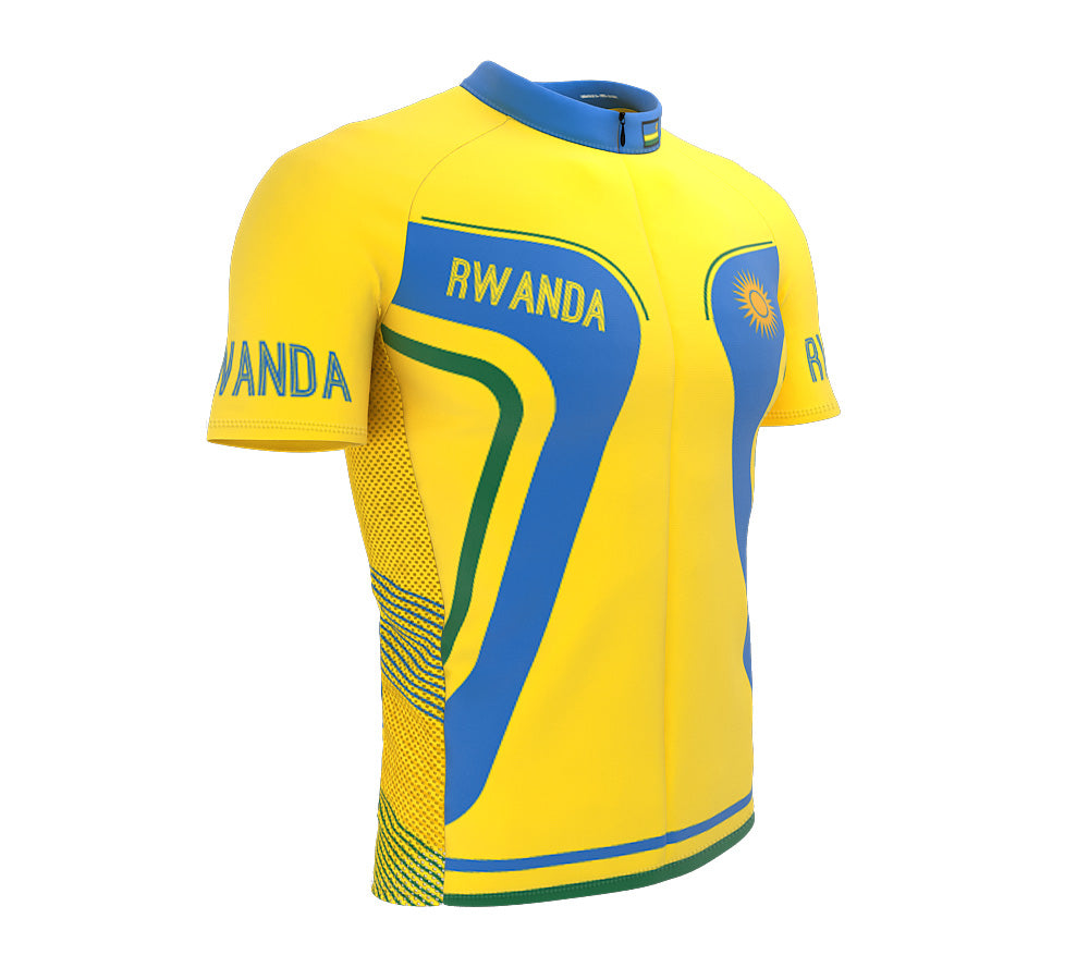 Rwanda  Full Zipper Bike Short Sleeve Cycling Jersey