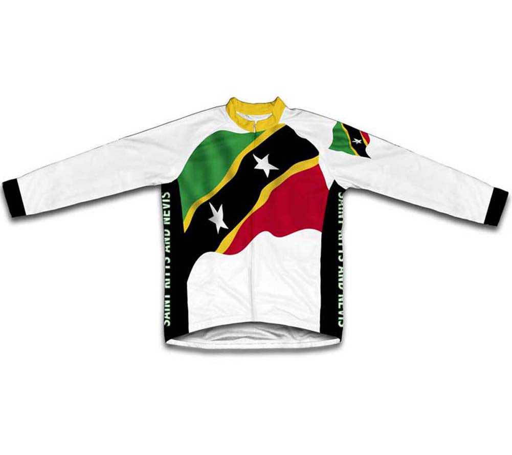 Saint Kitts And Nevis Flag Winter Thermal Cycling Jersey