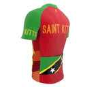 Saint Kitts And Nevis  Full Zipper Bike Short Sleeve Cycling Jersey