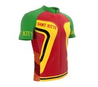 Saint Kitts And Nevis  Full Zipper Bike Short Sleeve Cycling Jersey