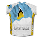 Saint Lucia Flag Winter Thermal Cycling Jersey