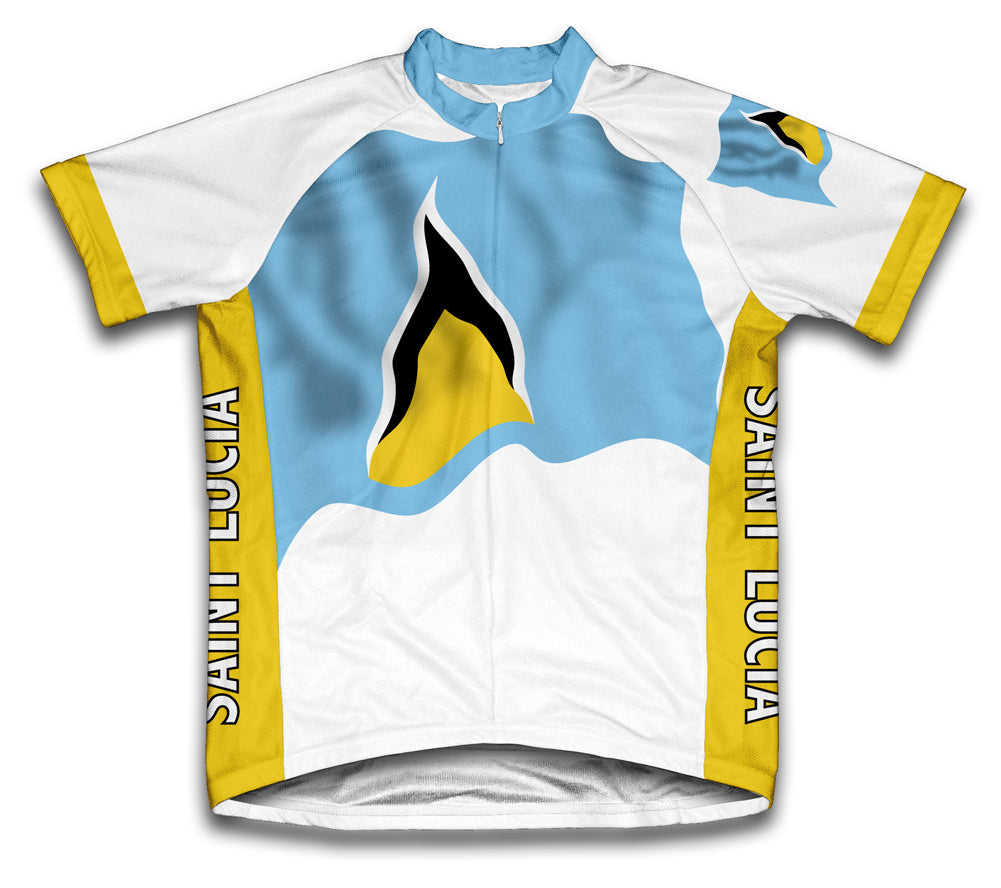 Saint Lucia Flag Cycling Jersey for Men and Women