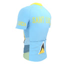 Saint Lucia  Full Zipper Bike Short Sleeve Cycling Jersey