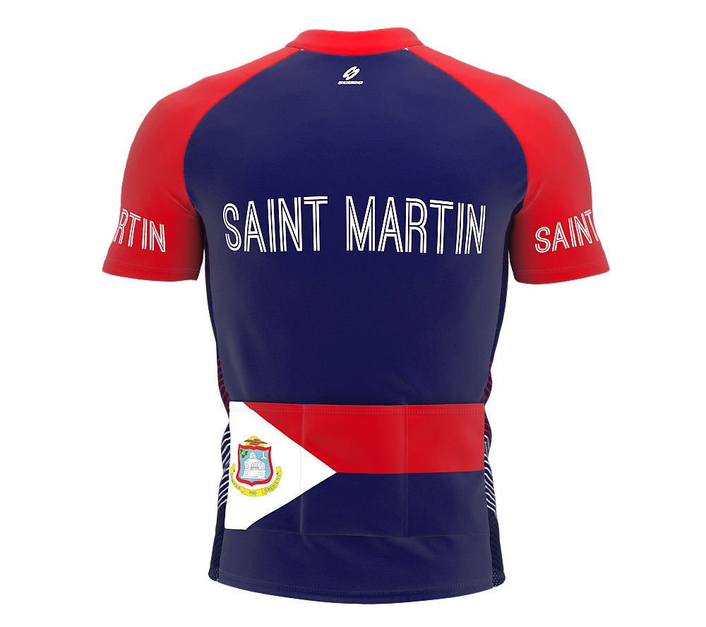 Saint Martin  Full Zipper Bike Short Sleeve Cycling Jersey