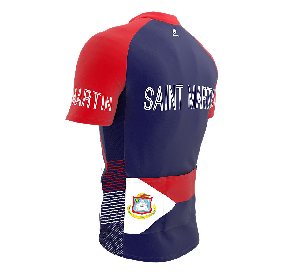 Saint Martin  Full Zipper Bike Short Sleeve Cycling Jersey