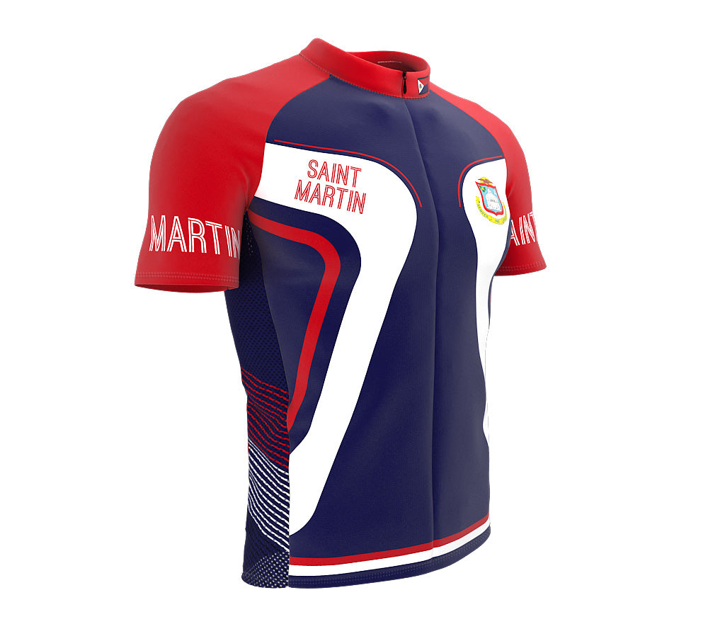 Saint Martin  Full Zipper Bike Short Sleeve Cycling Jersey