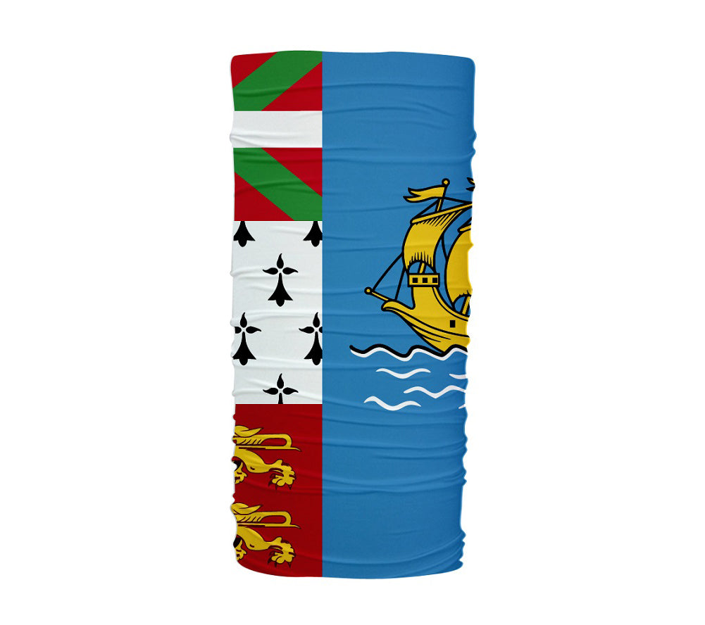 Saint Pierre And Miquelon Flag Multifunctional UV Protection Headband