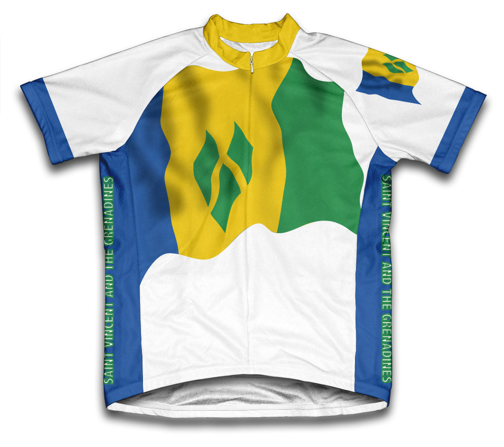Saint Vincent An The Grenadines Flag Cycling Jersey for Men and Women