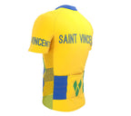 Saint Vincent And The Grenadines  Full Zipper Bike Short Sleeve Cycling Jersey