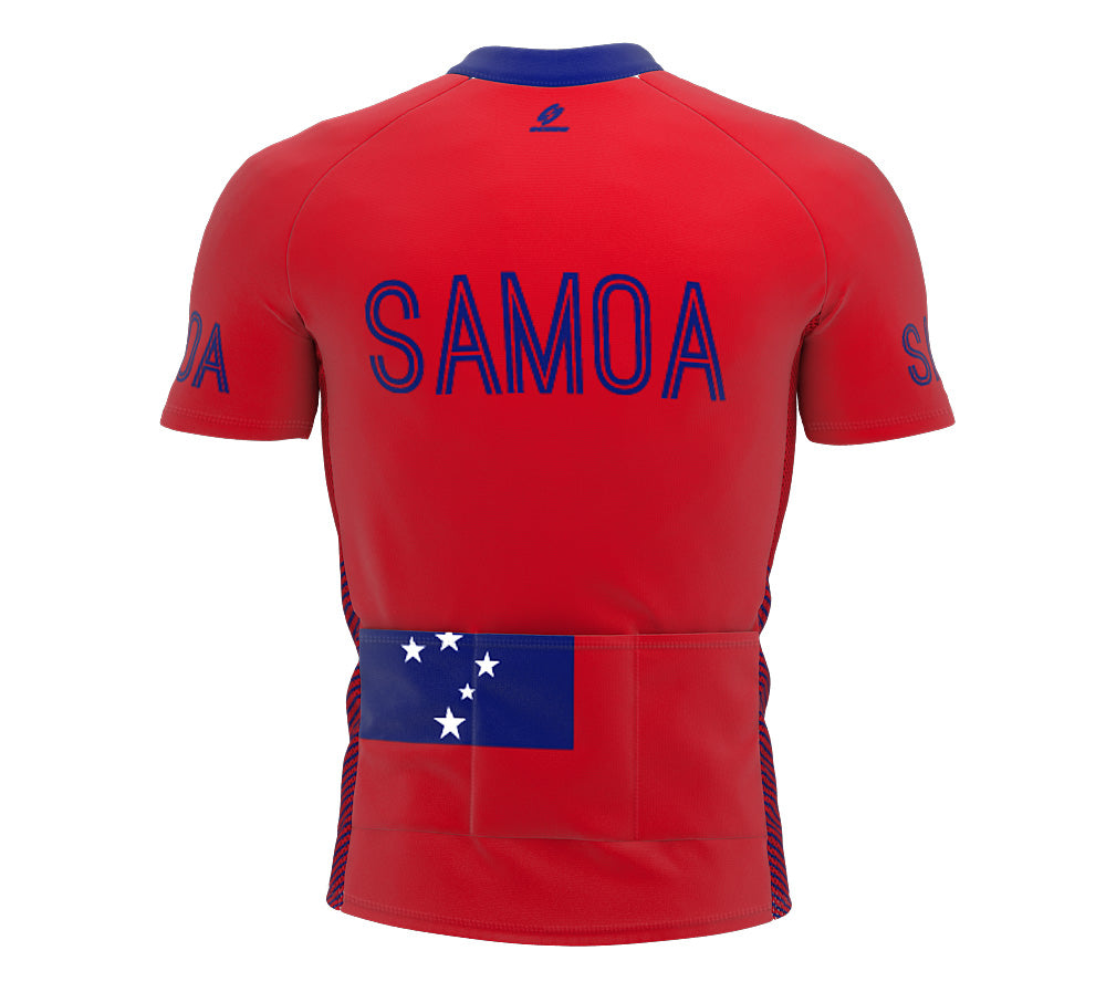 Samoa  Full Zipper Bike Short Sleeve Cycling Jersey