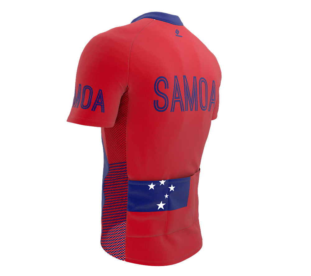 Samoa  Full Zipper Bike Short Sleeve Cycling Jersey