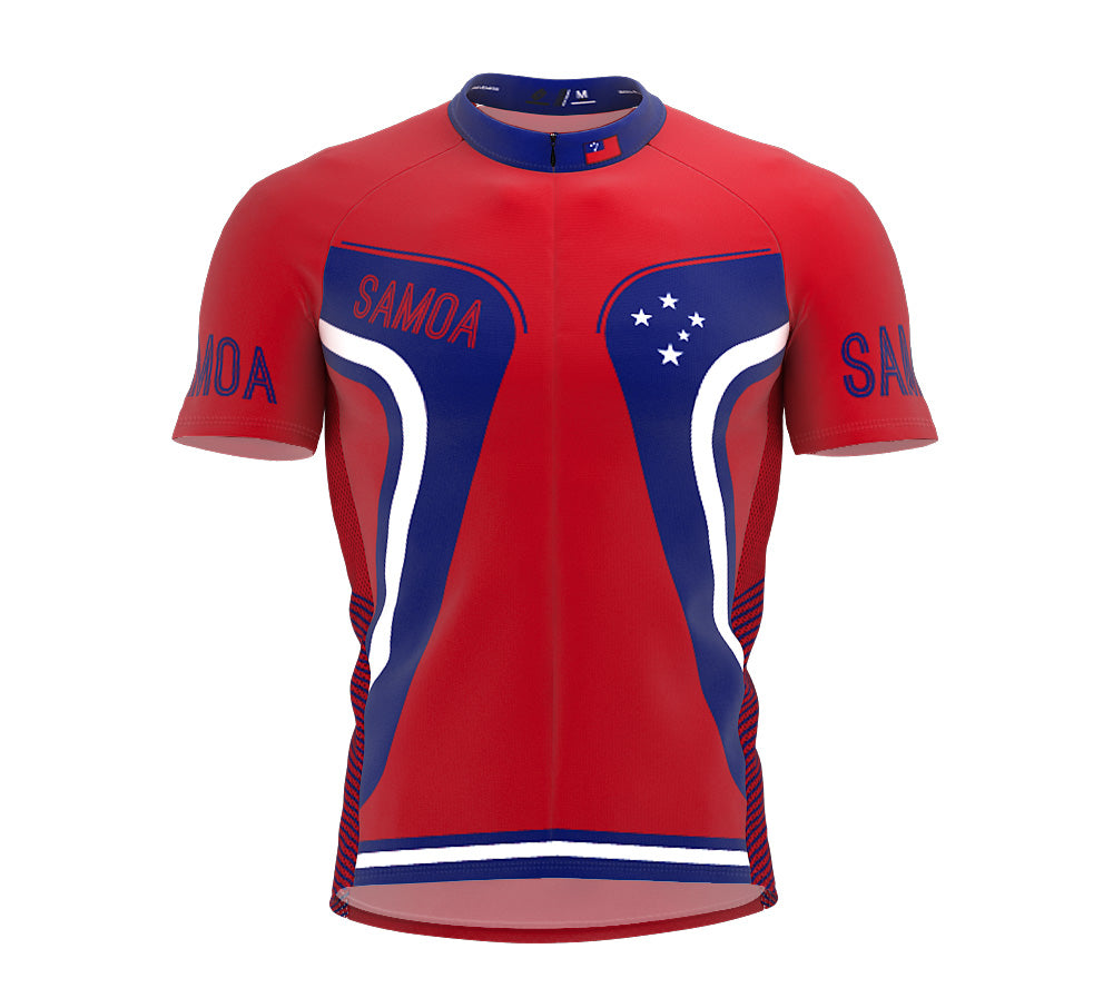 Samoa  Full Zipper Bike Short Sleeve Cycling Jersey