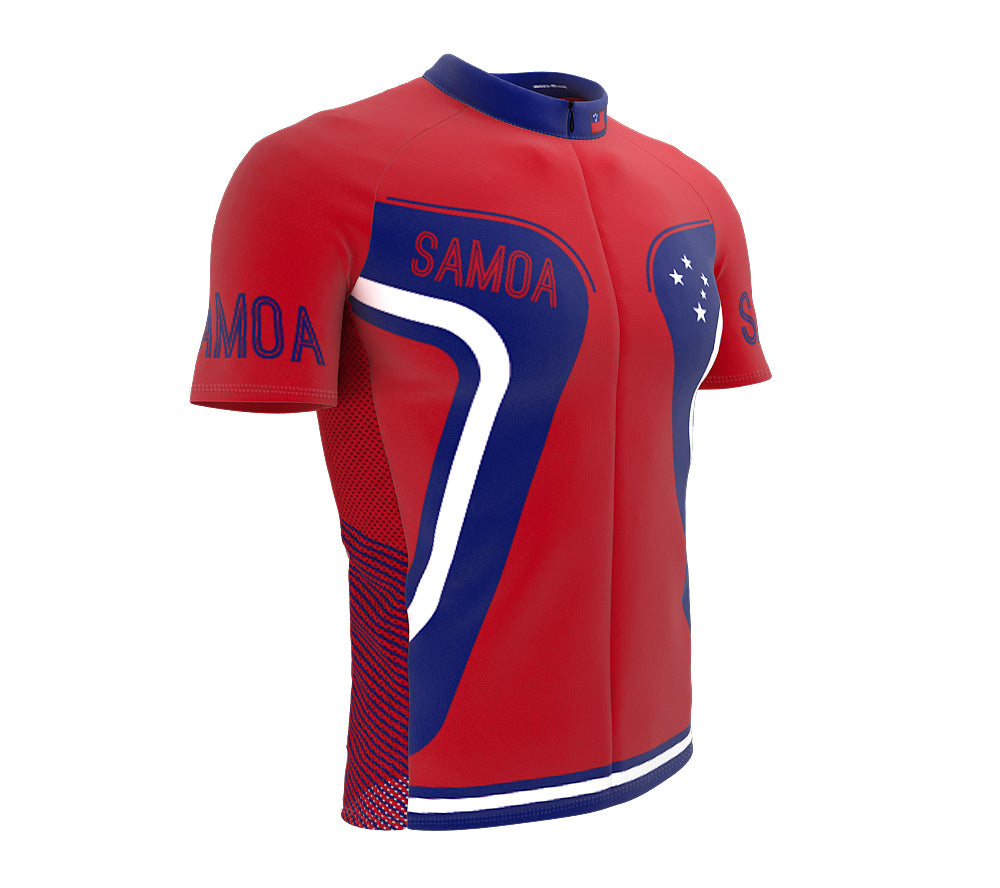 Samoa  Full Zipper Bike Short Sleeve Cycling Jersey