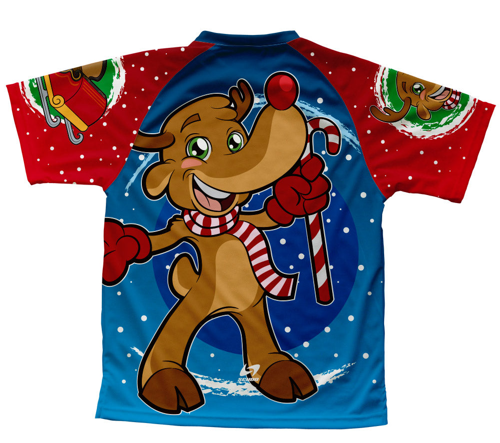 Santa Claus Rudolph Reindeer Technical T-Shirt for Men and Women