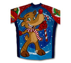 Santa Claus Rudolph Reindeer Winter Thermal Cycling Jersey