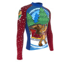 Santa Claus Rudolph Reindeer Short Sleeve Cycling Jersey for Men and Women
