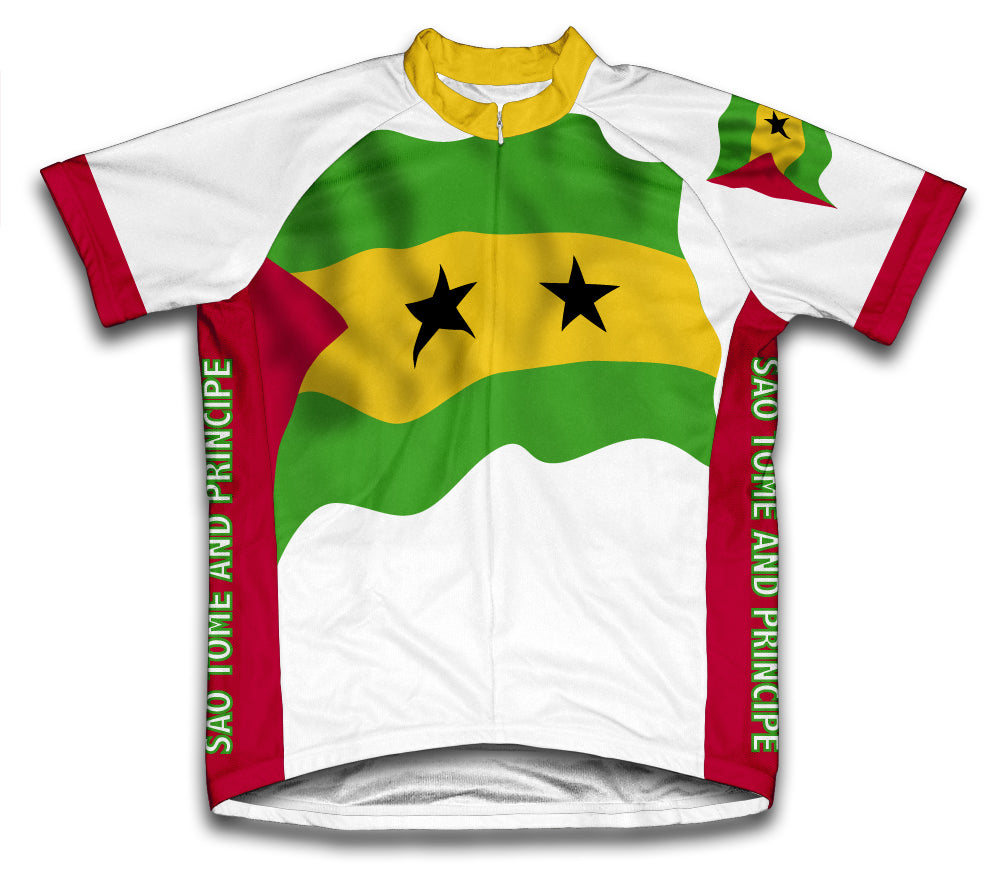 Sao Tome And Principe Flag Cycling Jersey for Men and Women