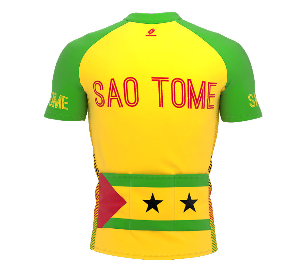 Sao Tome And Principe  Full Zipper Bike Short Sleeve Cycling Jersey
