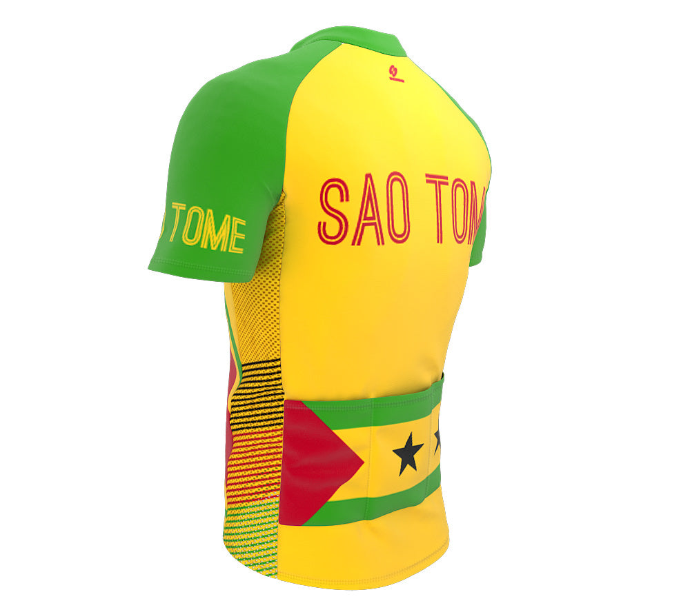 Sao Tome And Principe  Full Zipper Bike Short Sleeve Cycling Jersey