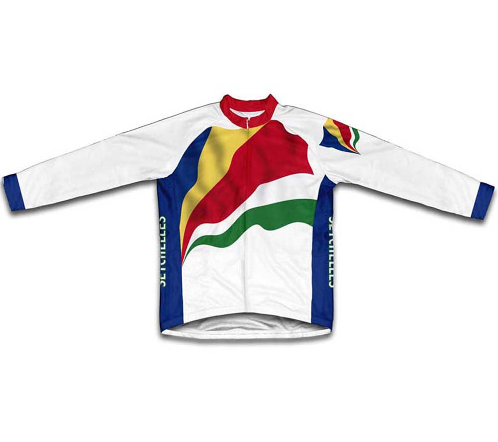Seychelles Flag Winter Thermal Cycling Jersey