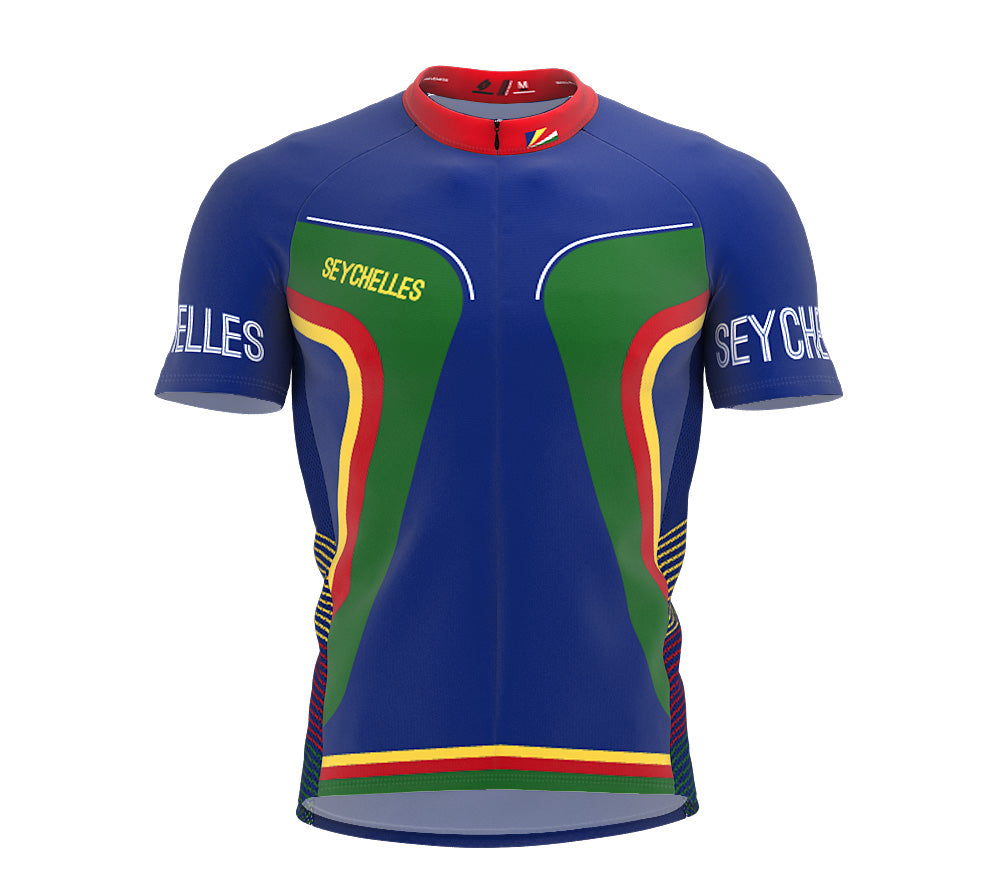 Seychelles  Full Zipper Bike Short Sleeve Cycling Jersey
