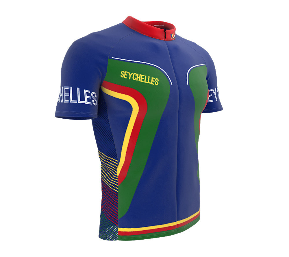 Seychelles  Full Zipper Bike Short Sleeve Cycling Jersey