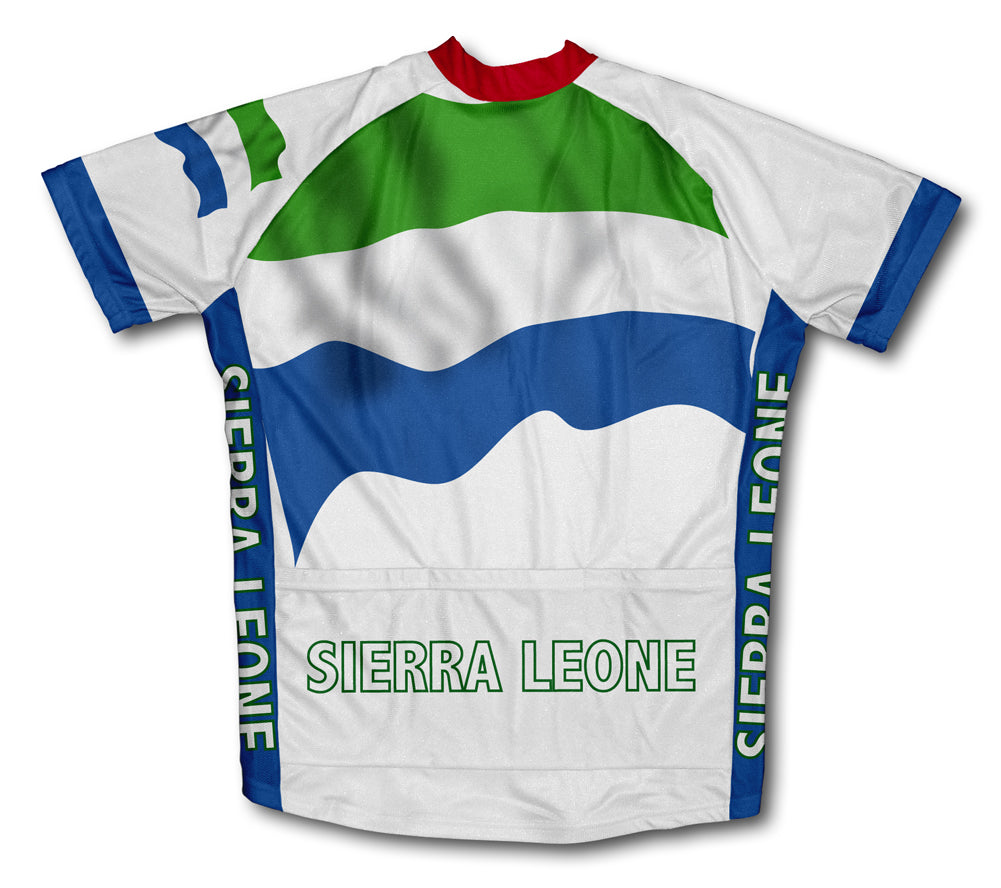 Sierra Leone Flag Cycling Jersey for Men and Women
