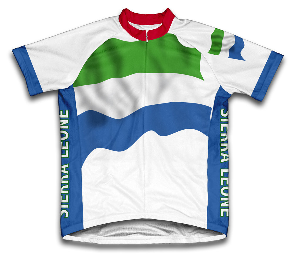 Sierra Leone Flag Cycling Jersey for Men and Women