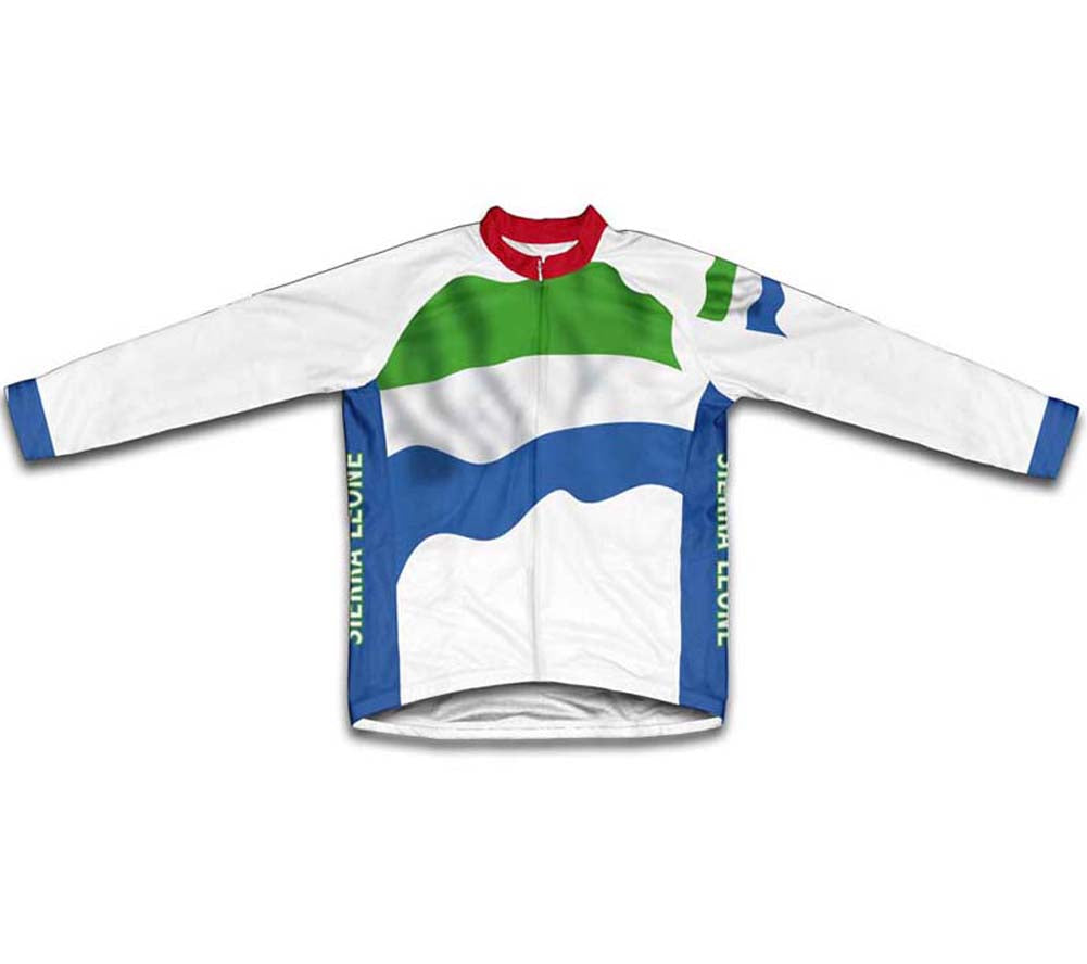 Sierra Leone Flag Cycling Jersey for Men and Women