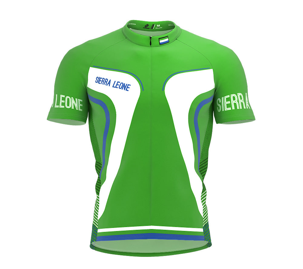 Sierra Leone  Full Zipper Bike Short Sleeve Cycling Jersey