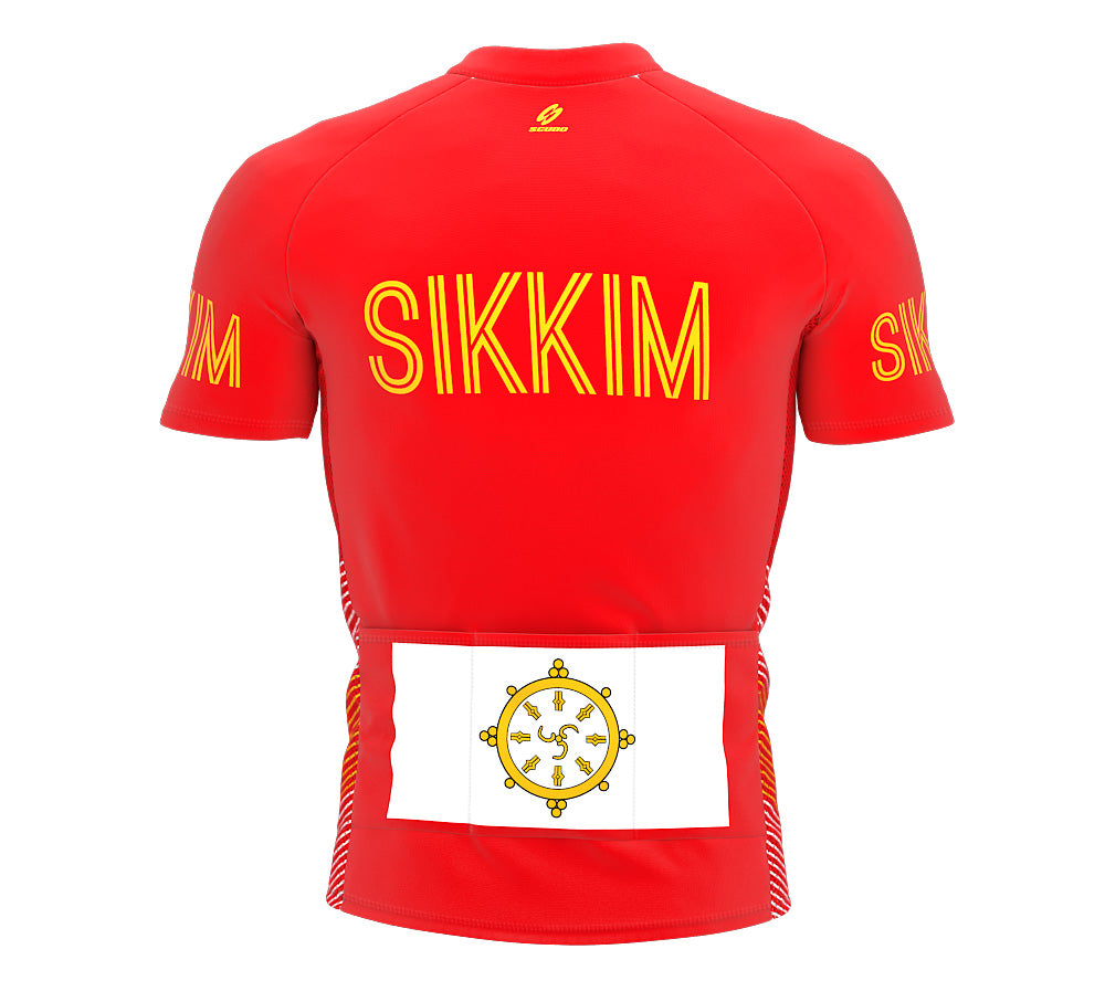 Sikkim  Full Zipper Bike Short Sleeve Cycling Jersey