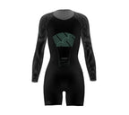 Simple Black Scudopro Cycling Skin Suit Long Sleeve for Woman