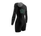 Simple Black Scudopro Cycling Skin Suit Long Sleeve for Woman