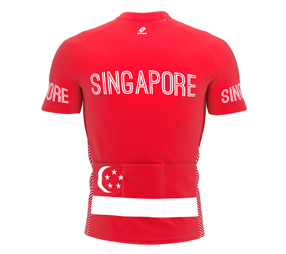 Singapore  Full Zipper Bike Short Sleeve Cycling Jersey
