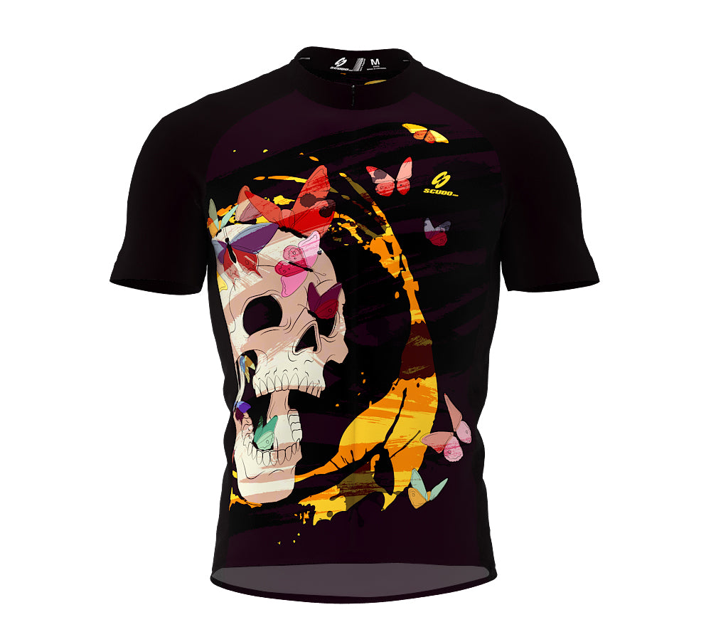 Skull Butterfly Cycling Jersey Short Sleeve for Men and Women