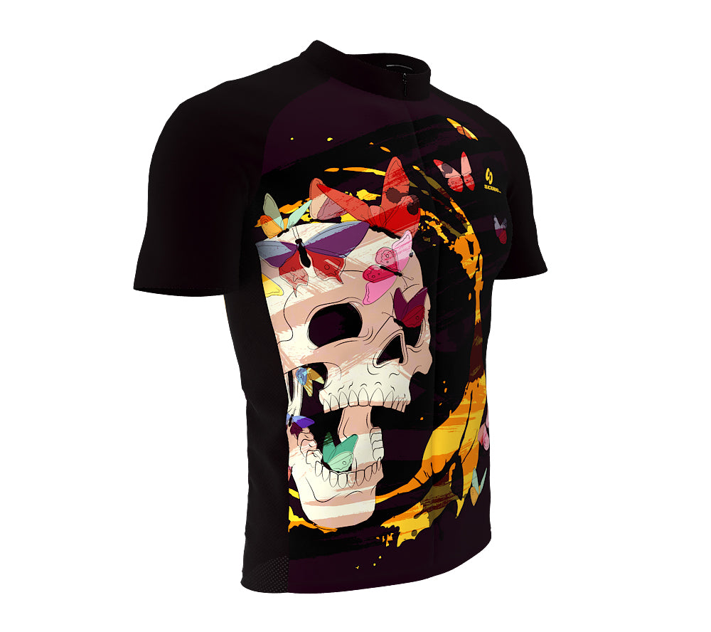 Skull Butterfly Cycling Jersey Short Sleeve for Men and Women