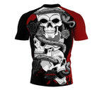 Skulls And Roses Cycling Jersey Short Sleeve for Men and Women