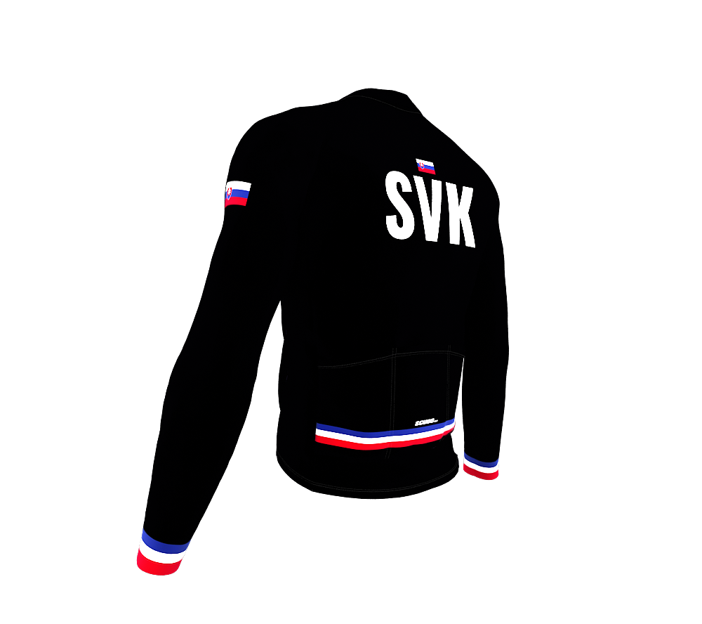 ScudoPro Pro Thermal Long Sleeve Cycling Jersey Country CODE Slovakia Black | Men and Women