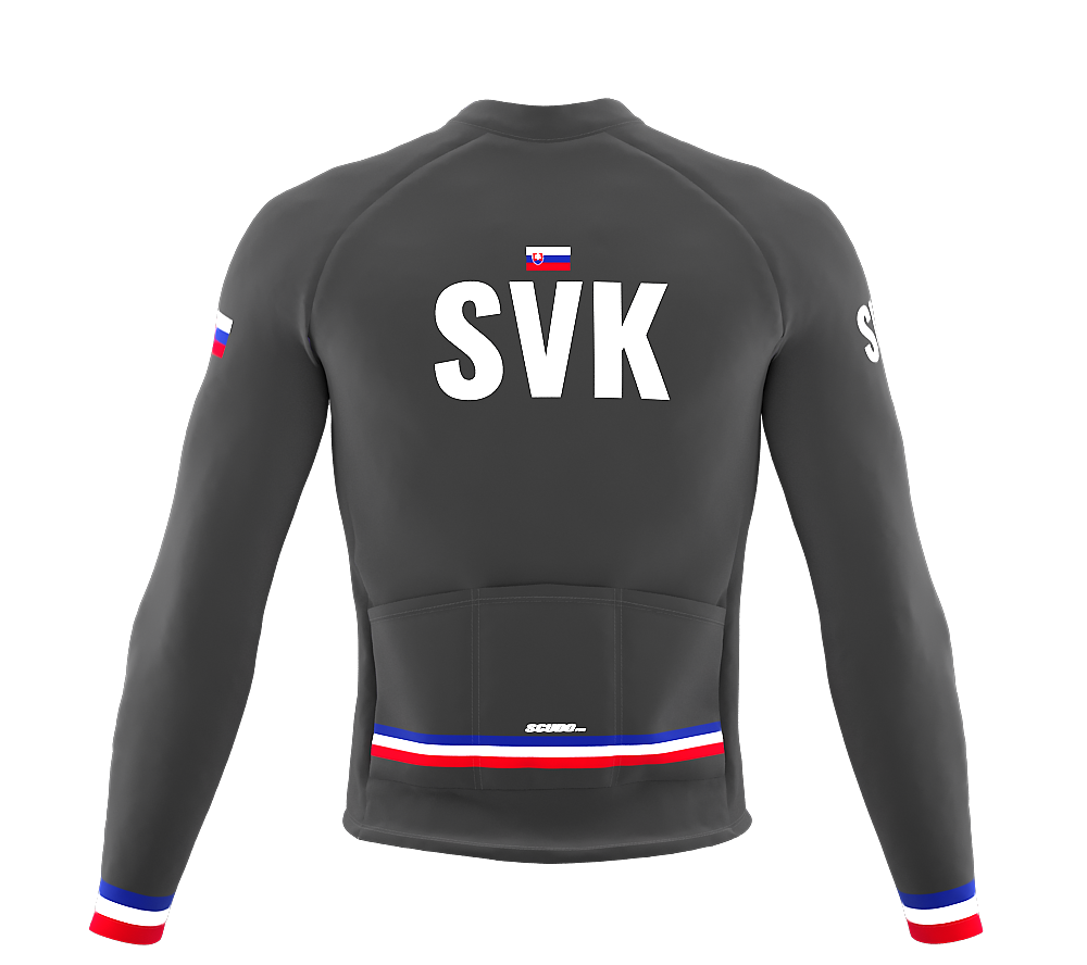 ScudoPro Pro Thermal Long Sleeve Cycling Jersey Country CODE Slovakia Gray | Men and Women