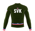 ScudoPro Pro Thermal Long Sleeve Cycling Jersey Country CODE Slovakia Green | Men and Women