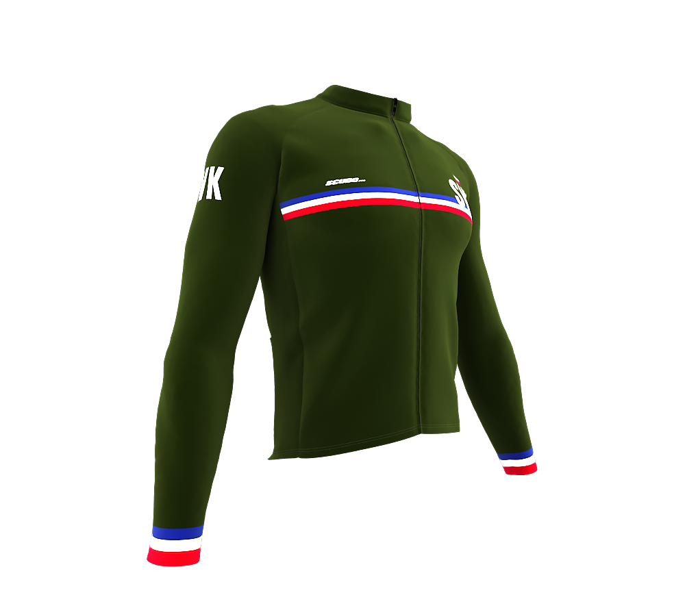 ScudoPro Pro Thermal Long Sleeve Cycling Jersey Country CODE Slovakia Green | Men and Women