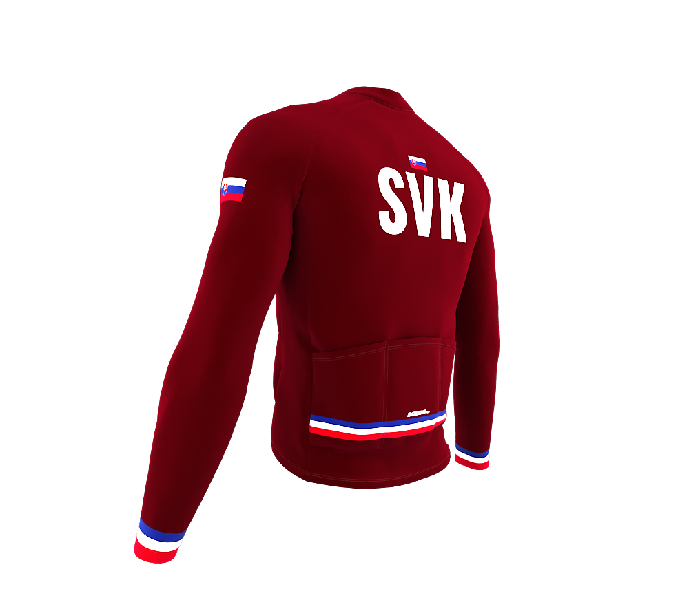 ScudoPro Pro Thermal Long Sleeve Cycling Jersey Country CODE Slovakia Vine | Men and Women