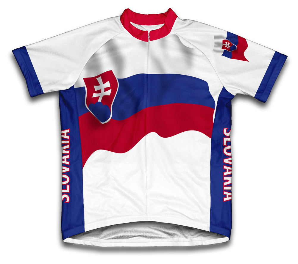 Slovakia Flag Cycling Jersey for Men and Women