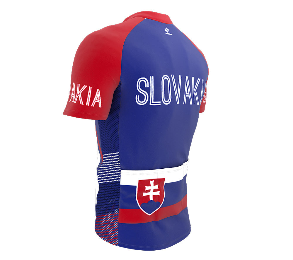 Slovakia  Full Zipper Bike Short Sleeve Cycling Jersey