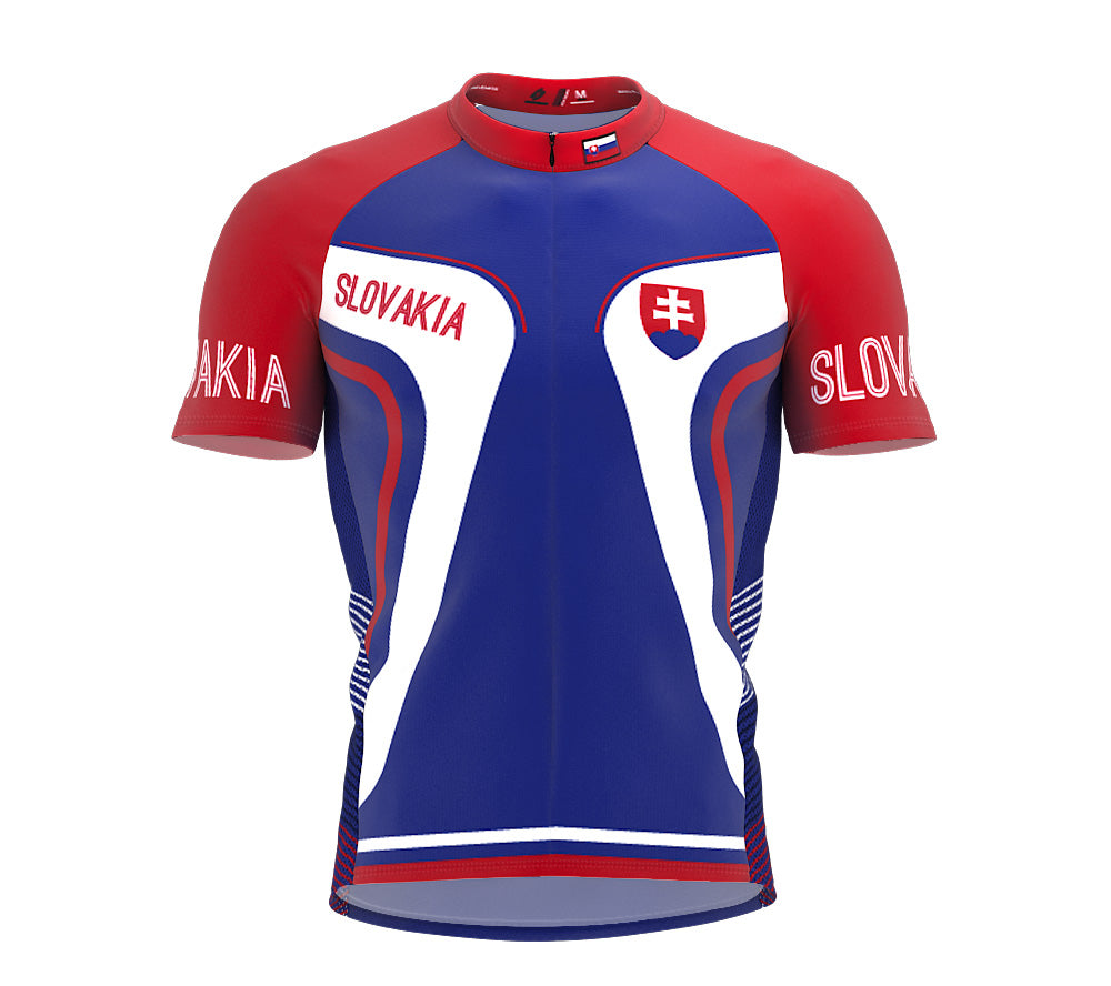 Slovakia  Full Zipper Bike Short Sleeve Cycling Jersey