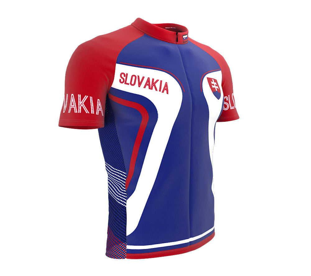 Slovakia  Full Zipper Bike Short Sleeve Cycling Jersey