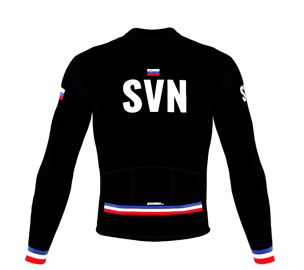 ScudoPro Pro Thermal Long Sleeve Cycling Jersey Country CODE Slovenia Black | Men and Women