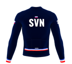 ScudoPro Pro Thermal Long Sleeve Cycling Jersey Country CODE Slovenia Blue | Men and Women