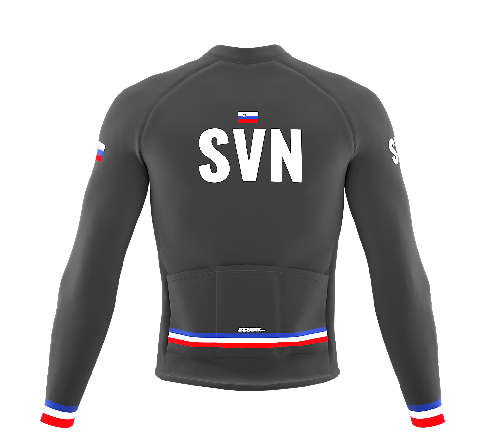 ScudoPro Pro Thermal Long Sleeve Cycling Jersey Country CODE Slovenia Gray | Men and Women