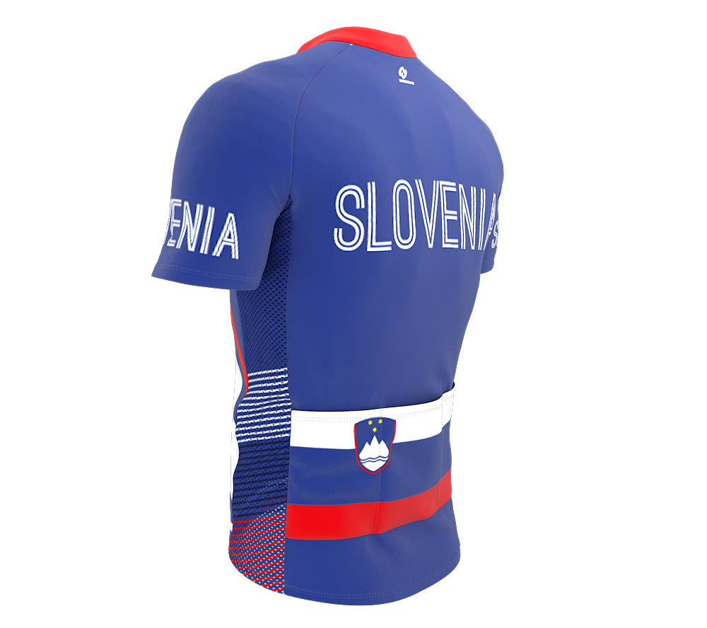 Slovenia  Full Zipper Bike Short Sleeve Cycling Jersey